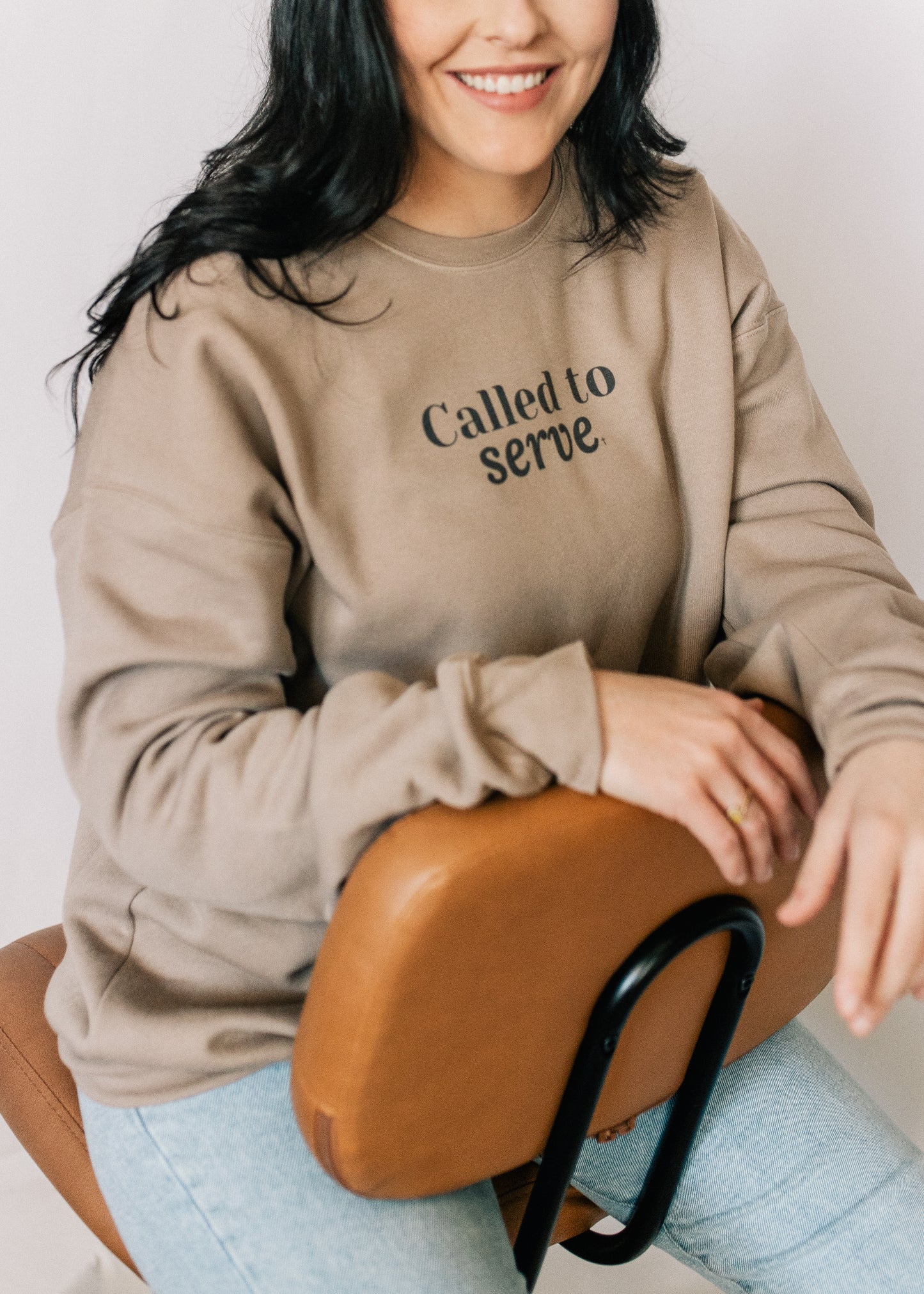 Called to Serve Pullover Sweatshirt in Latte